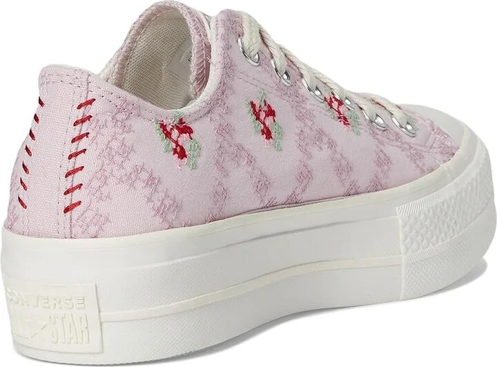 Converse Chuck Taylor All Star Low-Top Lift Platform Sneaker Women's Cold Weather Boots Summit Pink/Vintage White/Egret : 8.5 Medium, Canvas - Image 4