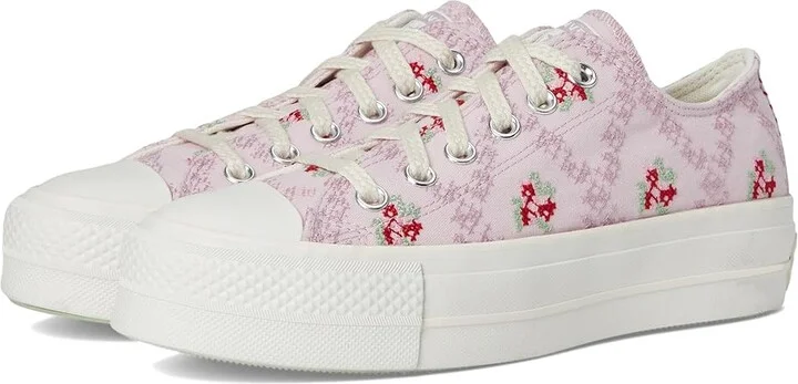 Converse Chuck Taylor All Star Low-Top Lift Platform Sneaker Women's Cold Weather Boots Summit Pink/Vintage White/Egret : 8.5 Medium, Canvas