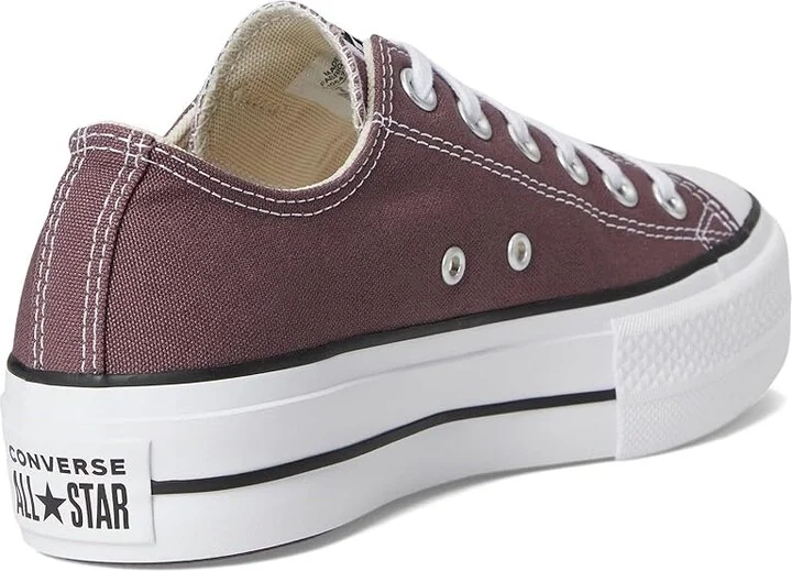 Converse Chuck Taylor All Star Low-Top Lift Platform Sneaker Women's Cold Weather Boots Trail Mixed/Natural Ivory/Black : 5 Medium, Canvas - Image 4