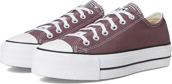 Converse Chuck Taylor All Star Low-Top Lift Platform Sneaker Women's Cold Weather Boots Trail Mixed/Natural Ivory/Black : 5 Medium, Canvas