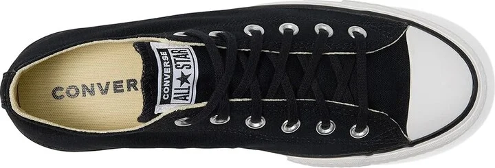 Converse Chuck Taylor All Star Low-Top Platform Sneaker Women's Shoes Black/White/White : 5 B - Medium, Canvas - Image 2