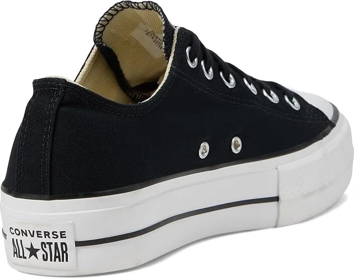 Converse Chuck Taylor All Star Low-Top Platform Sneaker Women's Shoes Black/White/White : 5 B - Medium, Canvas - Image 4