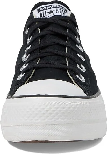 Converse Chuck Taylor All Star Low-Top Platform Sneaker Women's Shoes Black/White/White : 5 B - Medium, Canvas - Image 5