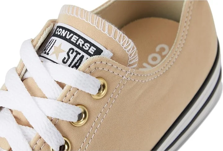 Converse Chuck Taylor All Star Low Top Sneaker Classic Shoes Coastal Dune/White/Gold : Men's 6 - Women's 8 Medium, Canvas - Image 7
