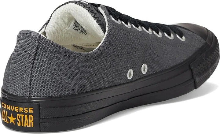 Converse Chuck Taylor All Star Low-Top Sneaker Classic Shoes Dark Matter/Black/Sunflower Gold : Men's 12 - Women's 14 Medium, Canvas - Image 4