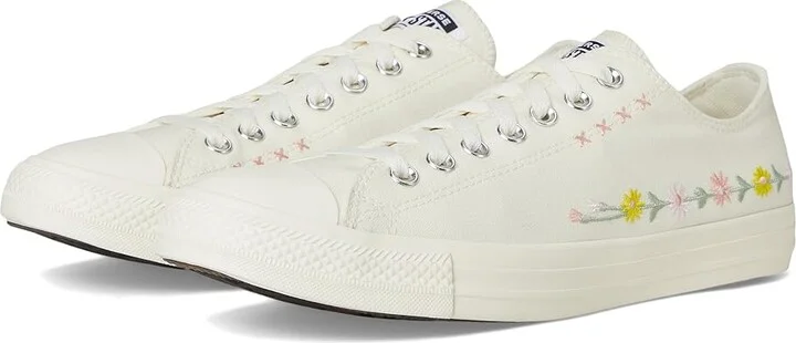 Converse Chuck Taylor All Star Low Top Sneaker Classic Shoes Egret/Foothill Green : Men's 11.5 - Women's 13.5 Medium, Canvas