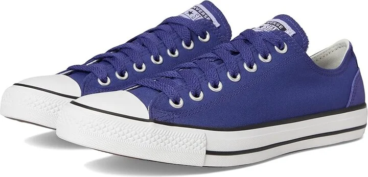 Converse Chuck Taylor All Star Low-Top Sneaker Classic Shoes Fresh Blueberry/White/Violet Heat : Men's 11 - Women's 13 Medium, Canvas