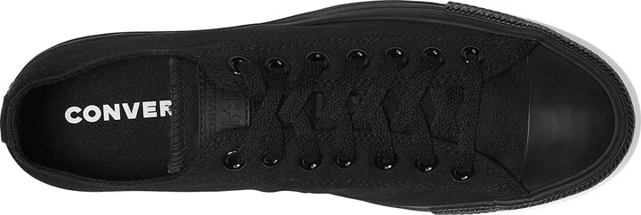 Converse Chuck Taylor All Star Low Top Sneaker Classic Shoes Monochrome Black : Men's 11 - Women's 13 Medium, Canvas - Image 2