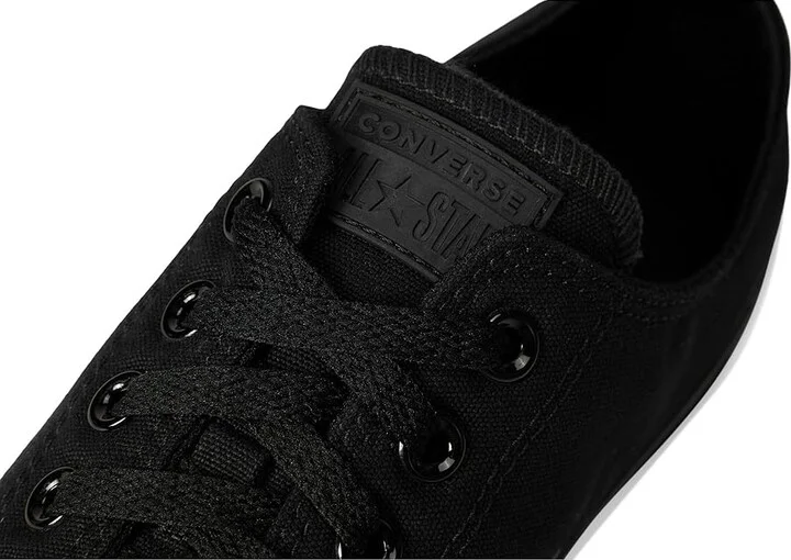 Converse Chuck Taylor All Star Low Top Sneaker Classic Shoes Monochrome Black : Men's 11 - Women's 13 Medium, Canvas - Image 7