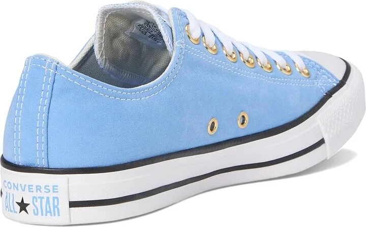 Converse Chuck Taylor All Star Low Top Sneaker Classic Shoes Open Sky/White/Gold : Men's 9.5 - Women's 11.5 Medium, Canvas - Image 4