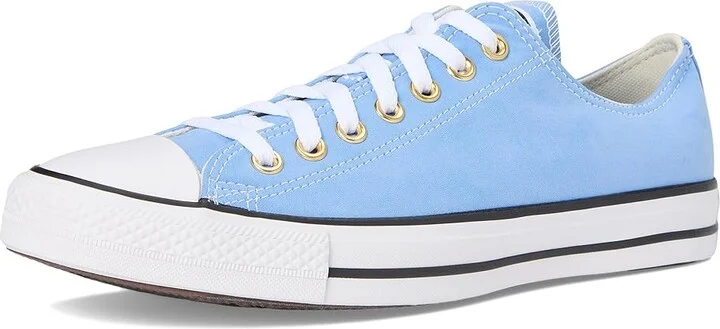 Converse Chuck Taylor All Star Low Top Sneaker Classic Shoes Open Sky/White/Gold : Men's 9.5 - Women's 11.5 Medium, Canvas - Image 5