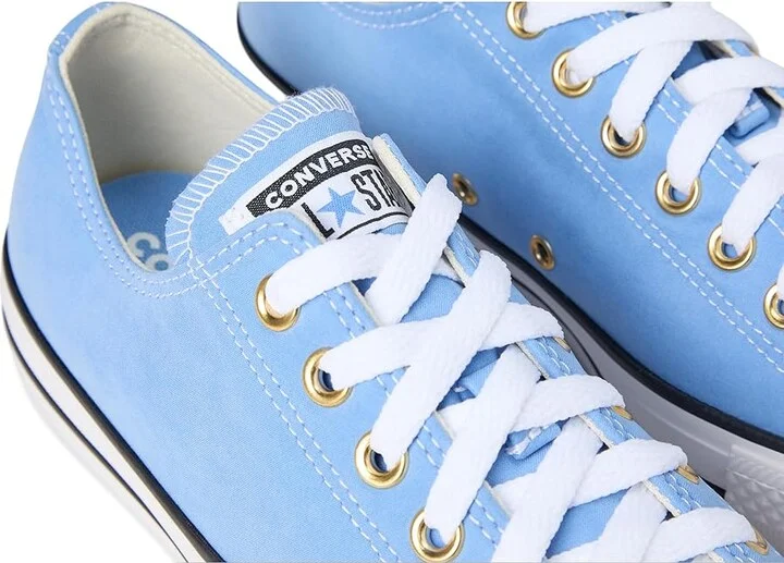 Converse Chuck Taylor All Star Low Top Sneaker Classic Shoes Open Sky/White/Gold : Men's 9.5 - Women's 11.5 Medium, Canvas - Image 7