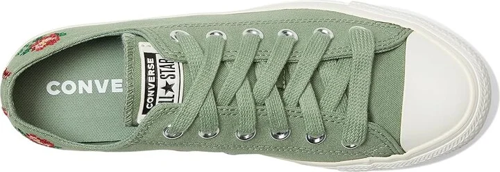 Converse Chuck Taylor All Star Low-Top Sneaker Women's Classic Shoes Foothill Green/Vintage White/Horizon Pink : 5.5 M, Canvas - Image 2