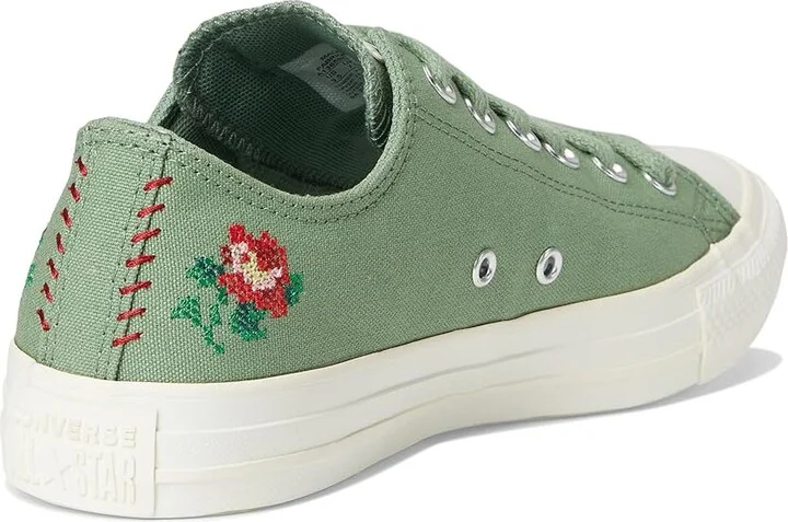 Converse Chuck Taylor All Star Low-Top Sneaker Women's Classic Shoes Foothill Green/Vintage White/Horizon Pink : 5.5 M, Canvas - Image 4
