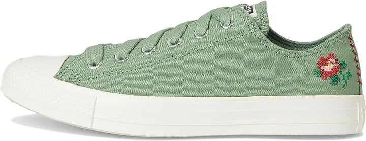 Converse Chuck Taylor All Star Low-Top Sneaker Women's Classic Shoes Foothill Green/Vintage White/Horizon Pink : 5.5 M, Canvas - Image 6
