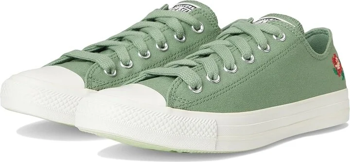 Converse Chuck Taylor All Star Low-Top Sneaker Women's Classic Shoes Foothill Green/Vintage White/Horizon Pink : 5.5 M, Canvas
