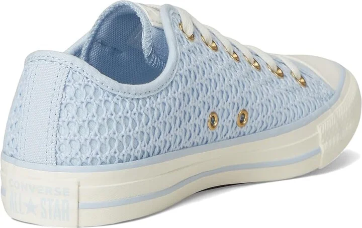 Converse Chuck Taylor All Star Low Top Sneaker Women's Lace-up Boots Blue Supermoon/Egret/Gold : 5.5 B - Medium, Canvas - Image 4