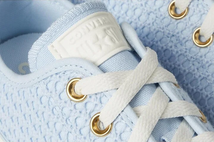 Converse Chuck Taylor All Star Low Top Sneaker Women's Lace-up Boots Blue Supermoon/Egret/Gold : 5.5 B - Medium, Canvas - Image 7