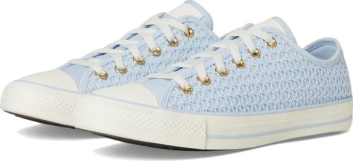 Converse Chuck Taylor All Star Low Top Sneaker Women's Lace-up Boots Blue Supermoon/Egret/Gold : 5.5 B - Medium, Canvas