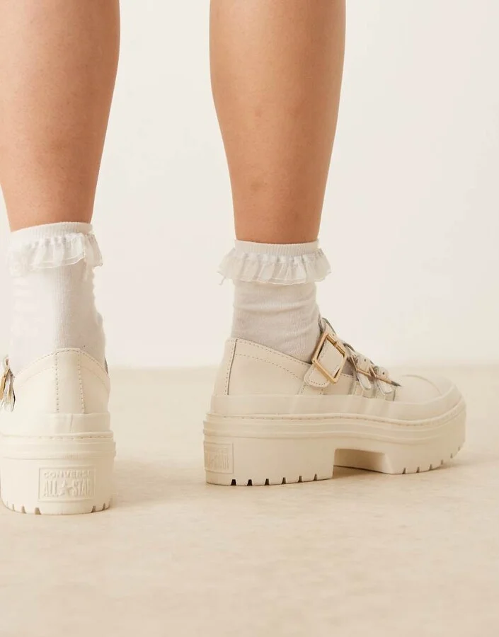 Converse Chuck Taylor All Star Lugged Heel Mary Jane Platform in white - Image 4