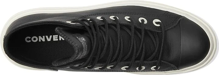 Converse Chuck Taylor All Star Lugged Heel Platform Waterproof Women's Shoes Black/Black/Egret : 8.5 B - Medium, Leather/Rubber - Image 2