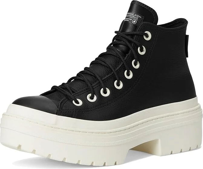 Converse Chuck Taylor All Star Lugged Heel Platform Waterproof Women's Shoes Black/Black/Egret : 8.5 B - Medium, Leather/Rubber - Image 5