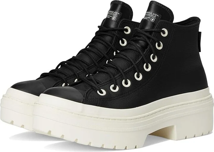 Converse Chuck Taylor All Star Lugged Heel Platform Waterproof Women's Shoes Black/Black/Egret : 8.5 B - Medium, Leather/Rubber