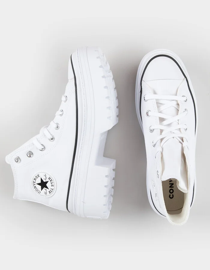 CONVERSE Chuck Taylor All Star Lugged Heel Womens High Top Platform Shoes - Image 5