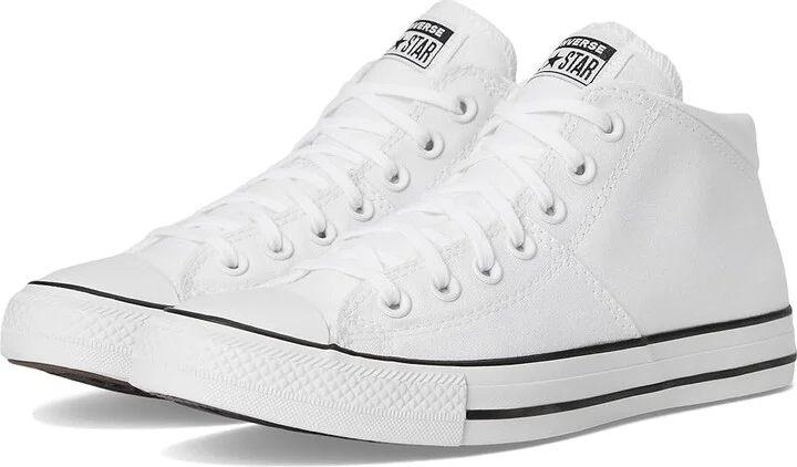 Converse Chuck Taylor All Star Madison Mid-Top Sneaker Women's Shoes White/Black/White : 5.5 B - Medium, Textile/Canvas