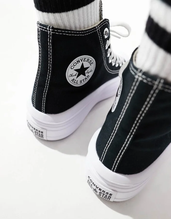 Converse Chuck Taylor All Star Move Hi sneakers in black - Image 3