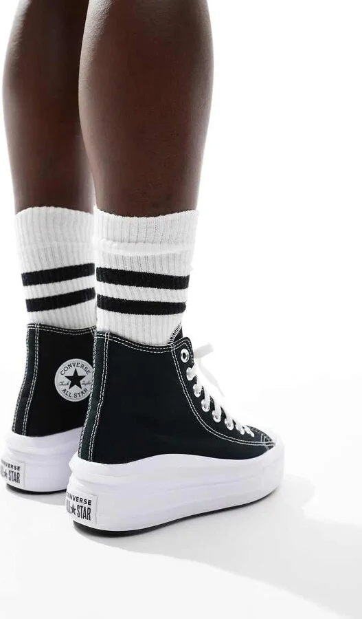 Converse Chuck Taylor All Star Move Hi sneakers in black - Image 4