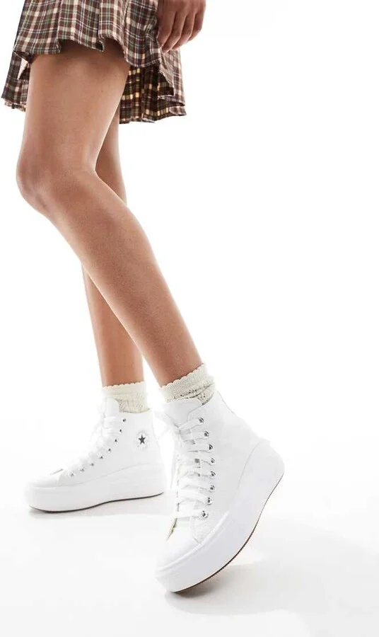 Converse Chuck Taylor All Star Move Hi sneakers in white - Image 4