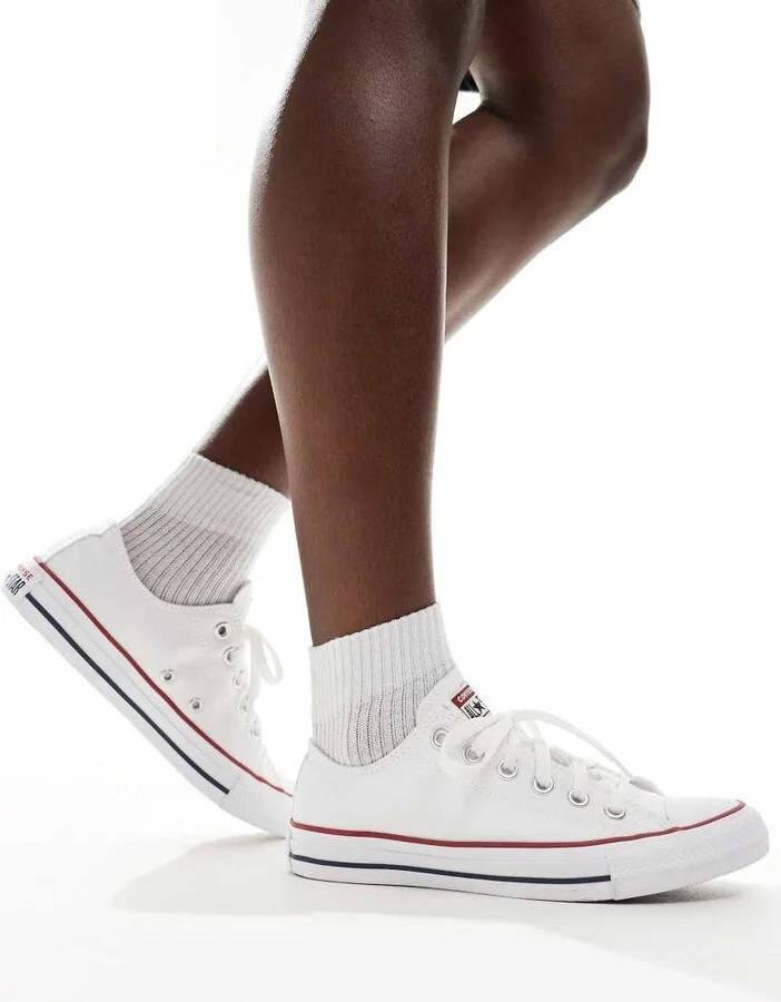 Converse Chuck Taylor All Star Ox canvas sneakers in white - Image 3