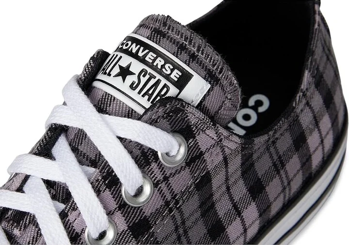 Converse Chuck Taylor All Star Plaid Shoes Black/Altitude Lilac/White : Men's 7.5 - Women's 9.5 Medium, Canvas - Image 7