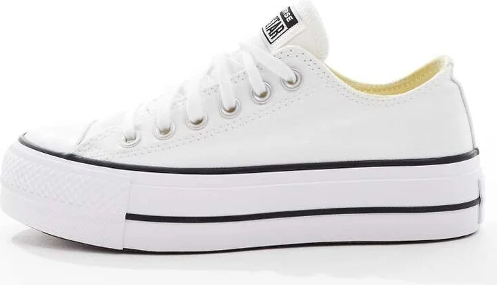 Converse Chuck Taylor All Star platform canvas sneakers in white - Image 2