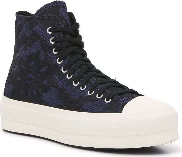 Black/Navy Floral Print