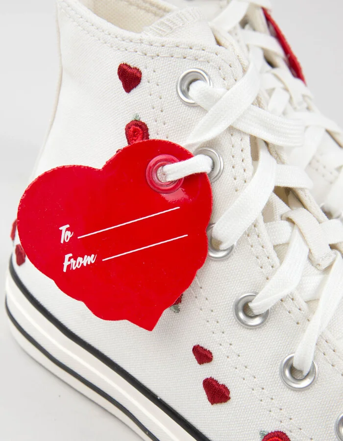 CONVERSE Chuck Taylor All Star Roses Embroidered Womens High Top Shoes - Image 7