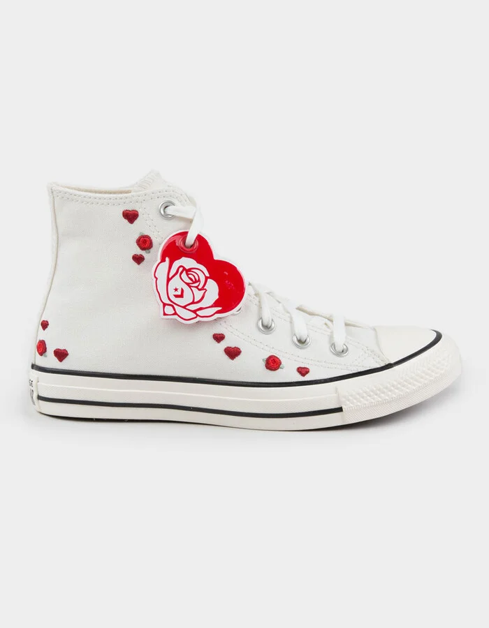 CONVERSE Chuck Taylor All Star Roses Embroidered Womens High Top Shoes
