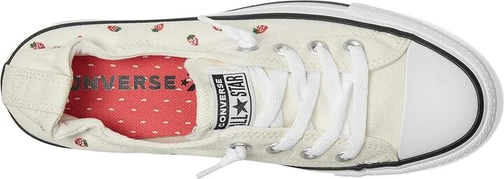 Converse Chuck Taylor All Star Shoreline Slip-On Sneaker Women's Slip on Shoes Egret/Soft Red/Green : 7.5 M, Canvas - Image 2