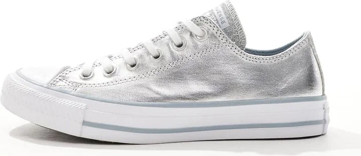 Converse Chuck Taylor All Star Sparkle sneaker in silver - Image 2
