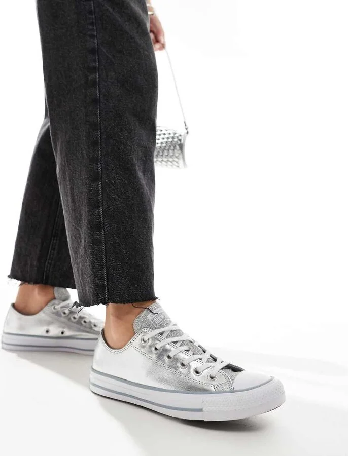 Converse Chuck Taylor All Star Sparkle sneaker in silver