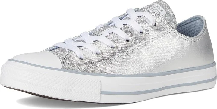 Converse Chuck Taylor All Star Sparkle Women's Shoes Metallic Granite/White : 5 B - Medium, Canvas - Image 5