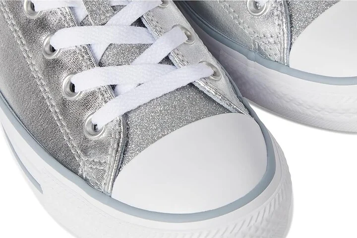 Converse Chuck Taylor All Star Sparkle Women's Shoes Metallic Granite/White : 5 B - Medium, Canvas - Image 7