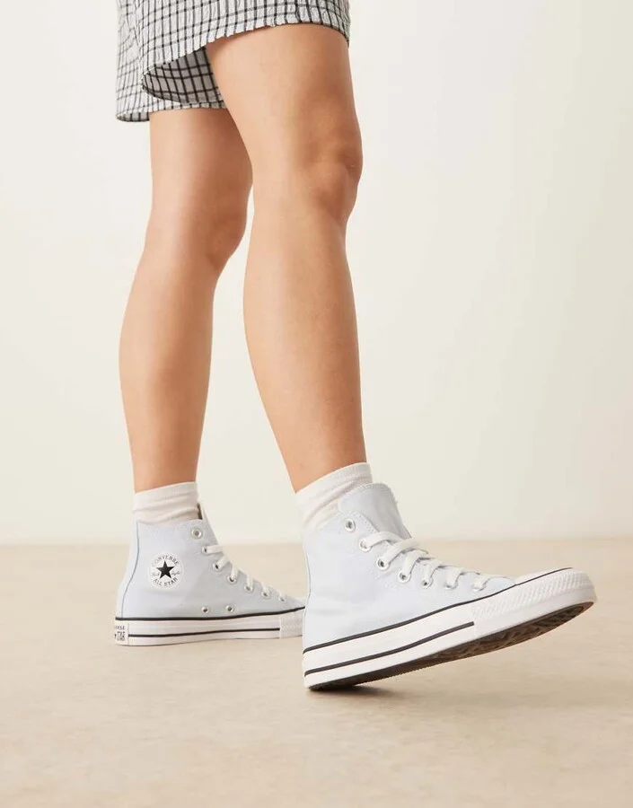 Converse Chuck Taylor HI All Star sneaker in light blue - Image 3