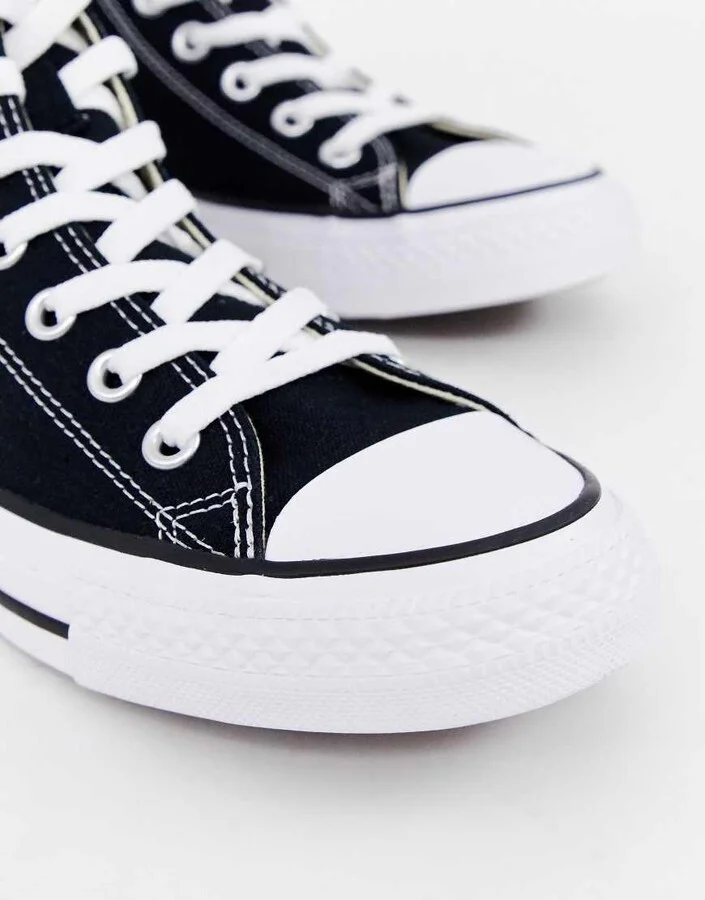 Converse chuck taylor hi sneakers in black - Image 2