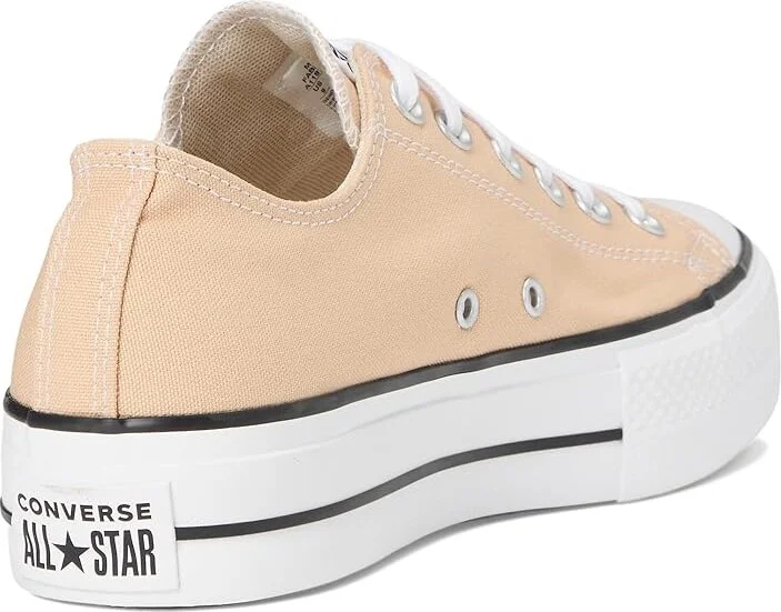 Converse Chuck Taylor(r) All Star(r) Lift Ox Women's Classic Shoes Coastal Dune/White/Black : 5.5 B - Medium, Canvas - Image 4