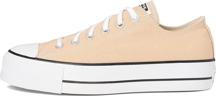 Converse Chuck Taylor(r) All Star(r) Lift Ox Women's Classic Shoes Coastal Dune/White/Black : 5.5 B - Medium, Canvas - Image 6