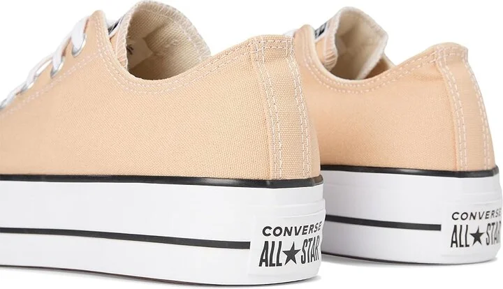 Converse Chuck Taylor(r) All Star(r) Lift Ox Women's Classic Shoes Coastal Dune/White/Black : 5.5 B - Medium, Canvas - Image 7