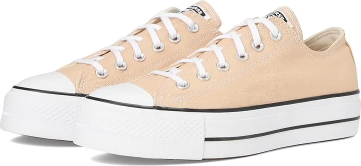 Converse Chuck Taylor(r) All Star(r) Lift Ox Women's Classic Shoes Coastal Dune/White/Black : 5.5 B - Medium, Canvas