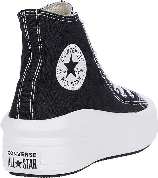 Converse Chuck Taylor(r) All Star(r) Move Platform Hi Women's Shoes Black/Natural Ivory/White : 10 B - Medium, Textile - Image 4